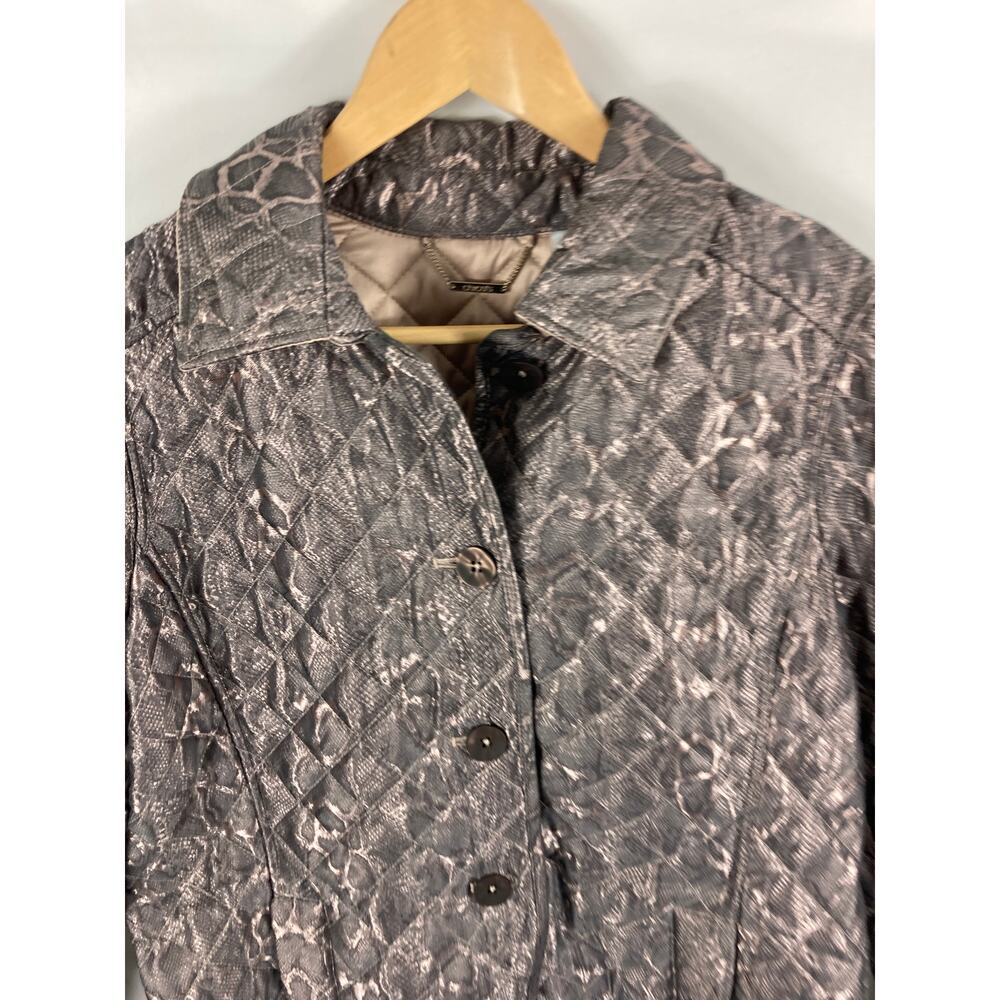 Chicos Python Print Quilted Button Up Jacket Size… - image 5